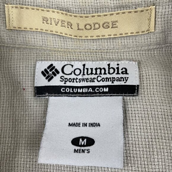 Columbia Button Up Shirt Men’s M Fish Pattern Short Sleeve Pocket Lot Of 3 - Picture 11 of 13